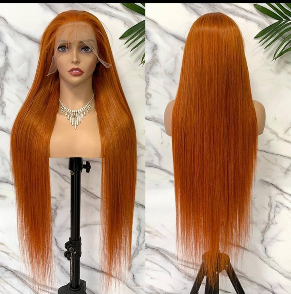 30in 13x4 Transparent Ginger Lace Wig