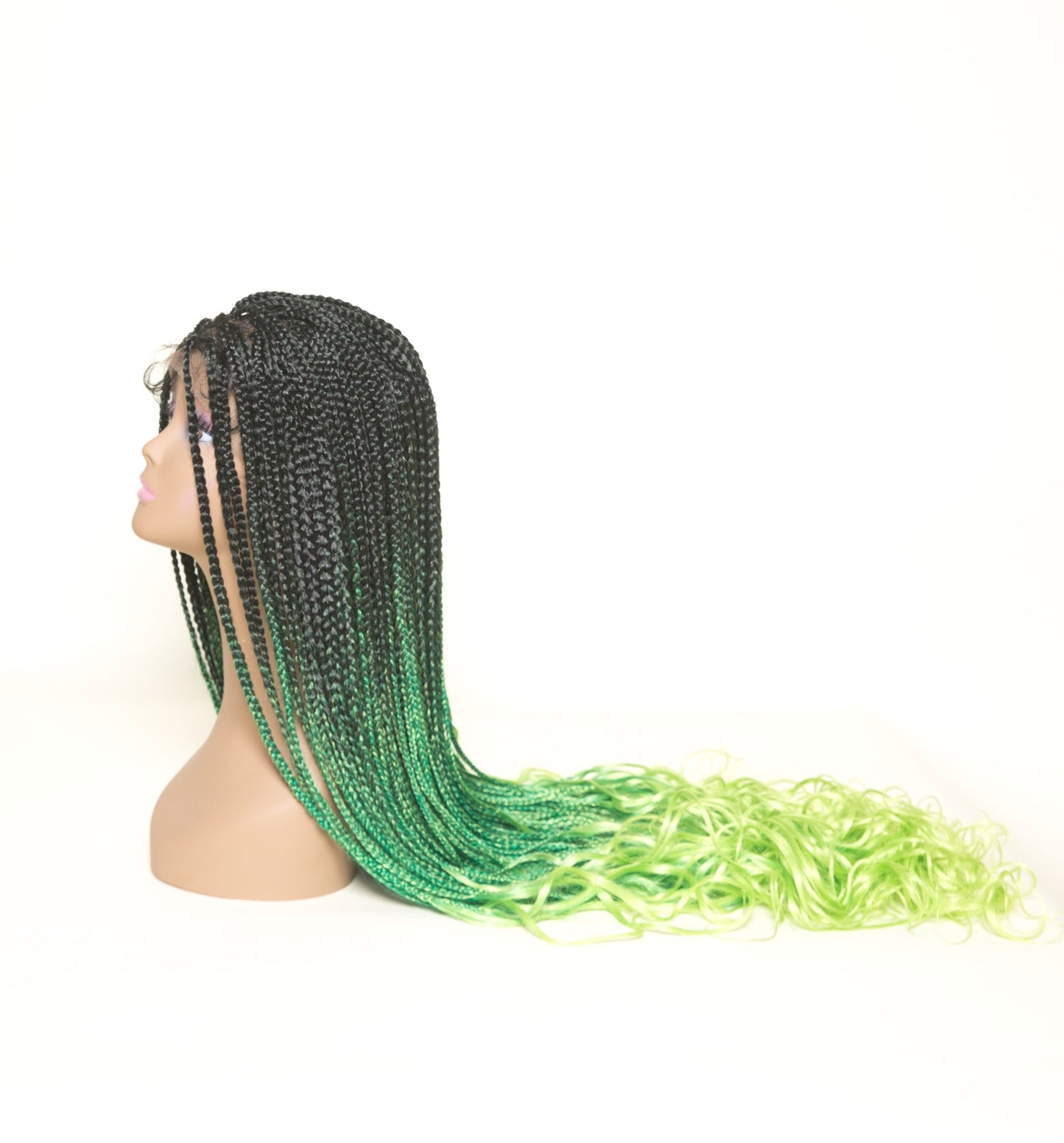 Risque’y Glueless Colorful knotless Lace Front Braid Wig