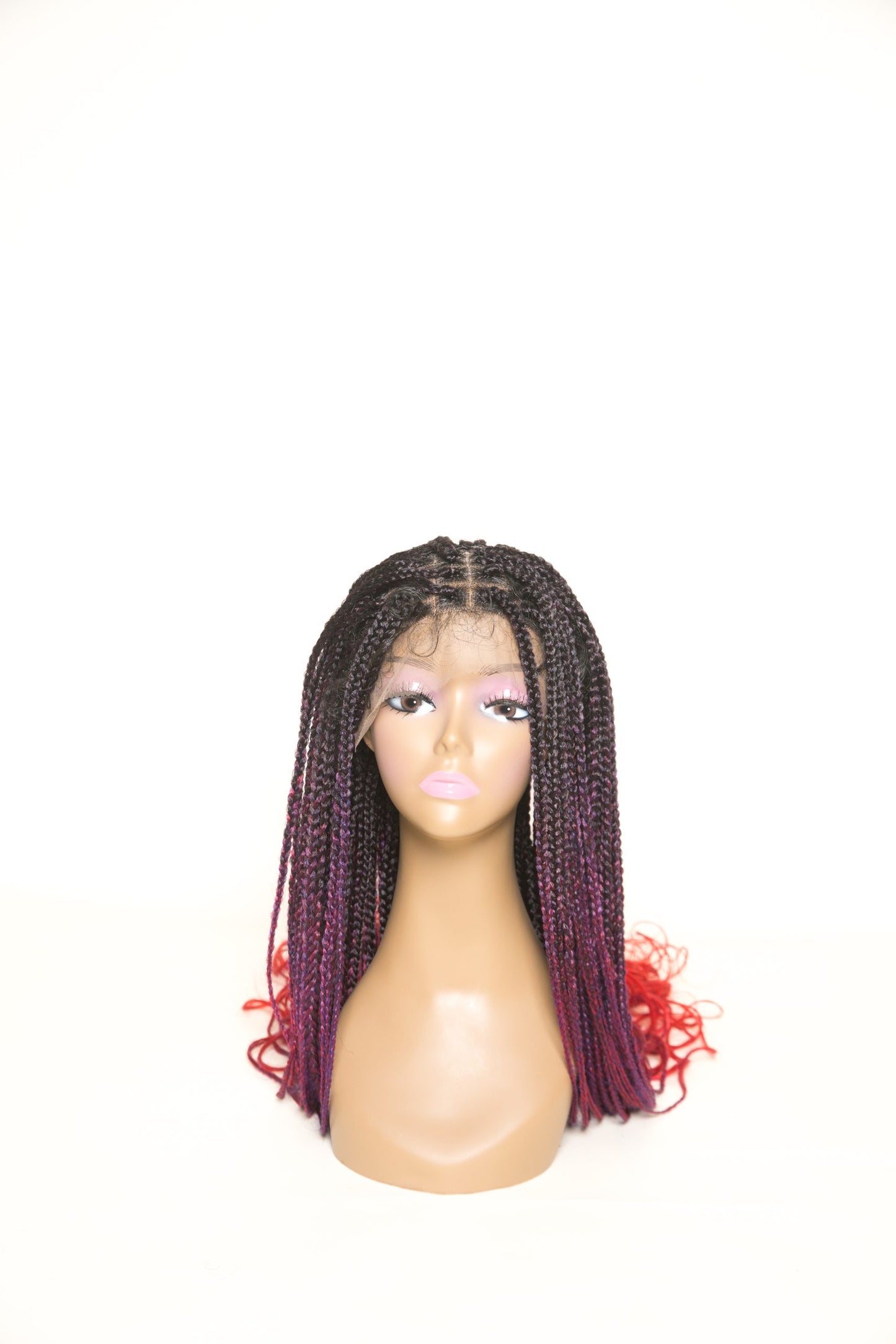 Risque’y Glueless Colorful knotless Lace Front Braid Wig