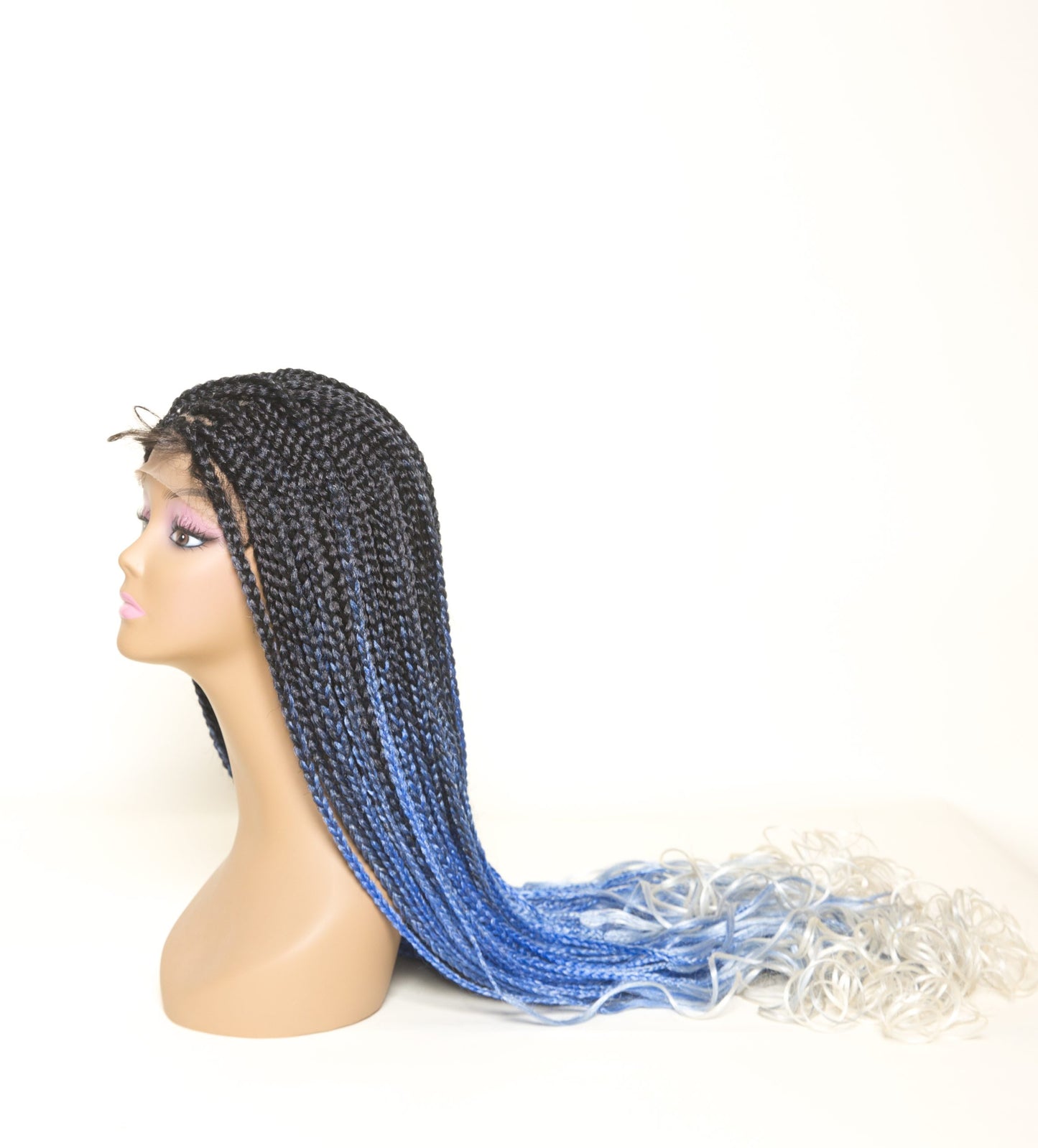 Risque’y Glueless Colorful knotless Lace Front Braid Wig