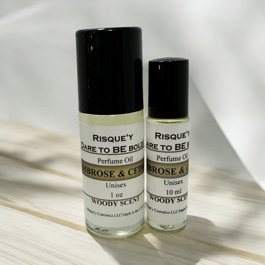 Ambrose & Cedar Wood Intense Perfume Oil Rollers (Unisex)