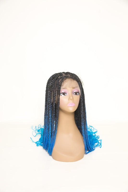 Risque’y Glueless Colorful knotless Lace Front Braid Wig