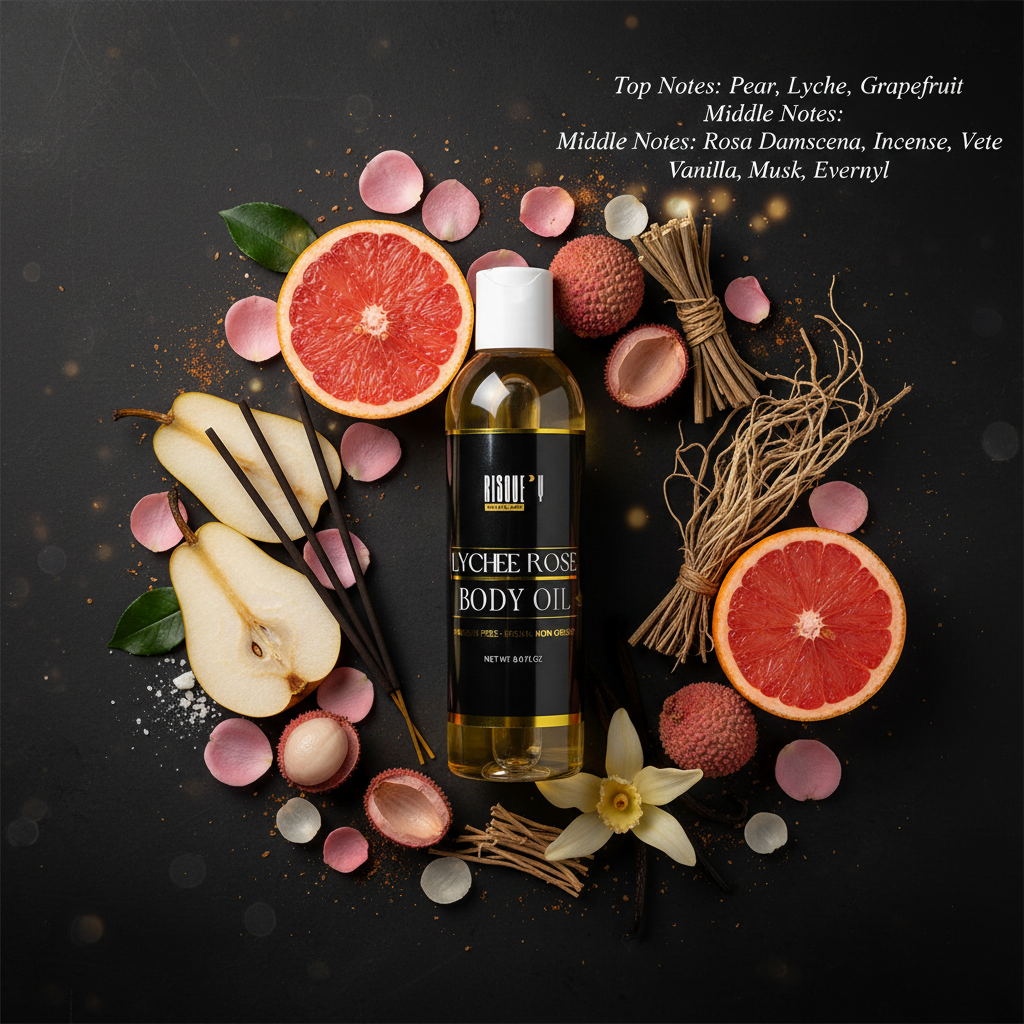 Lychee Rose Body Oil - Ingredients & Notes 2