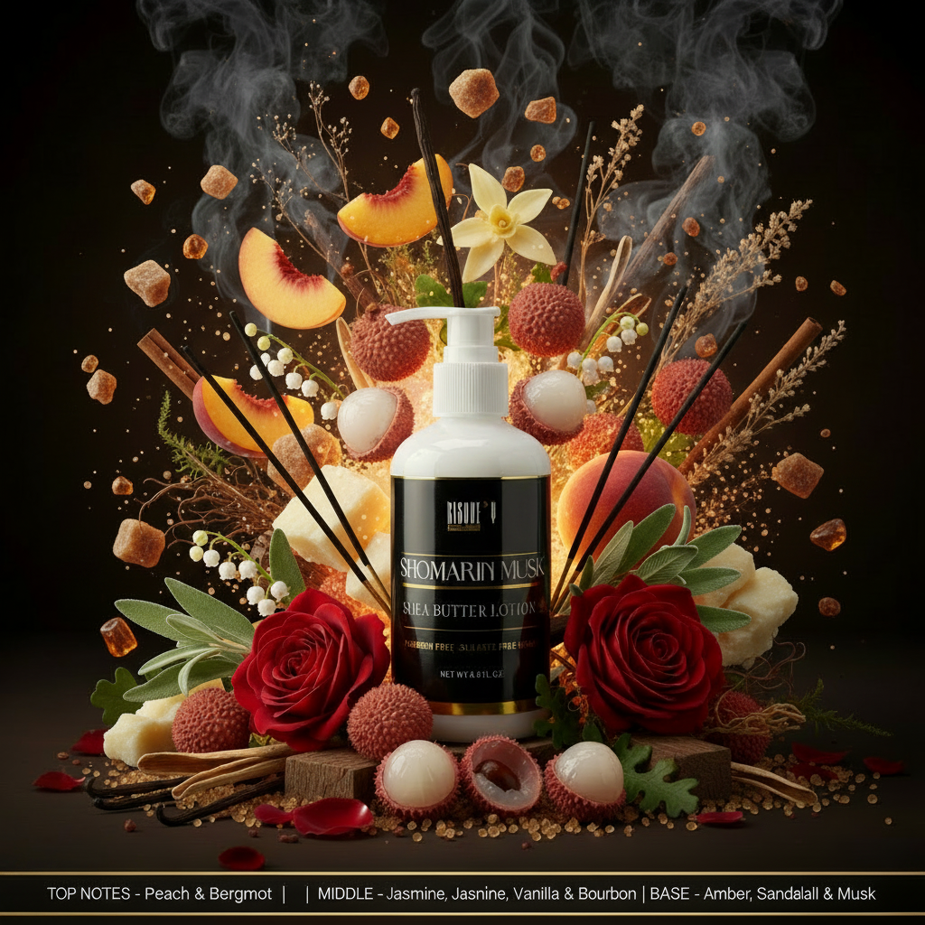 Sweet Bourbon Peach Shea Butter Lotion - Editorial