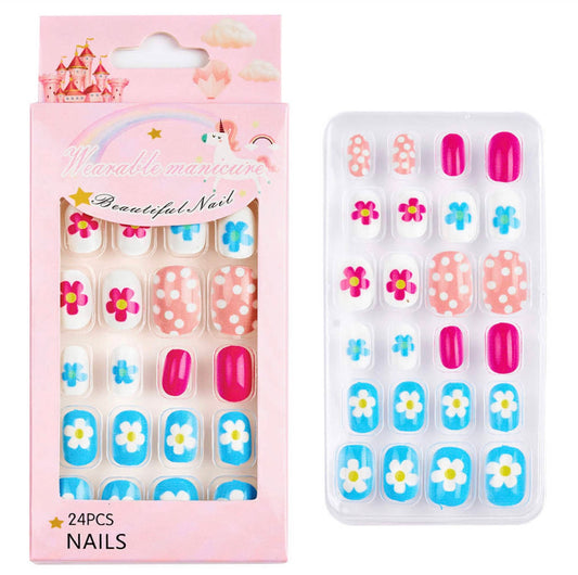 Kidz Flower Polka Dot Nails